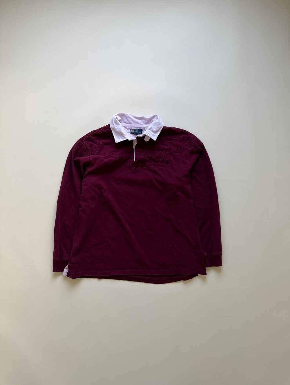 Vintage 90's Polo Ralph Lauren Burgundy rugby Long sleeve shirt